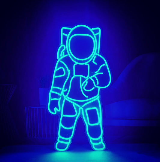 Leuchtreklame "Astronaut".