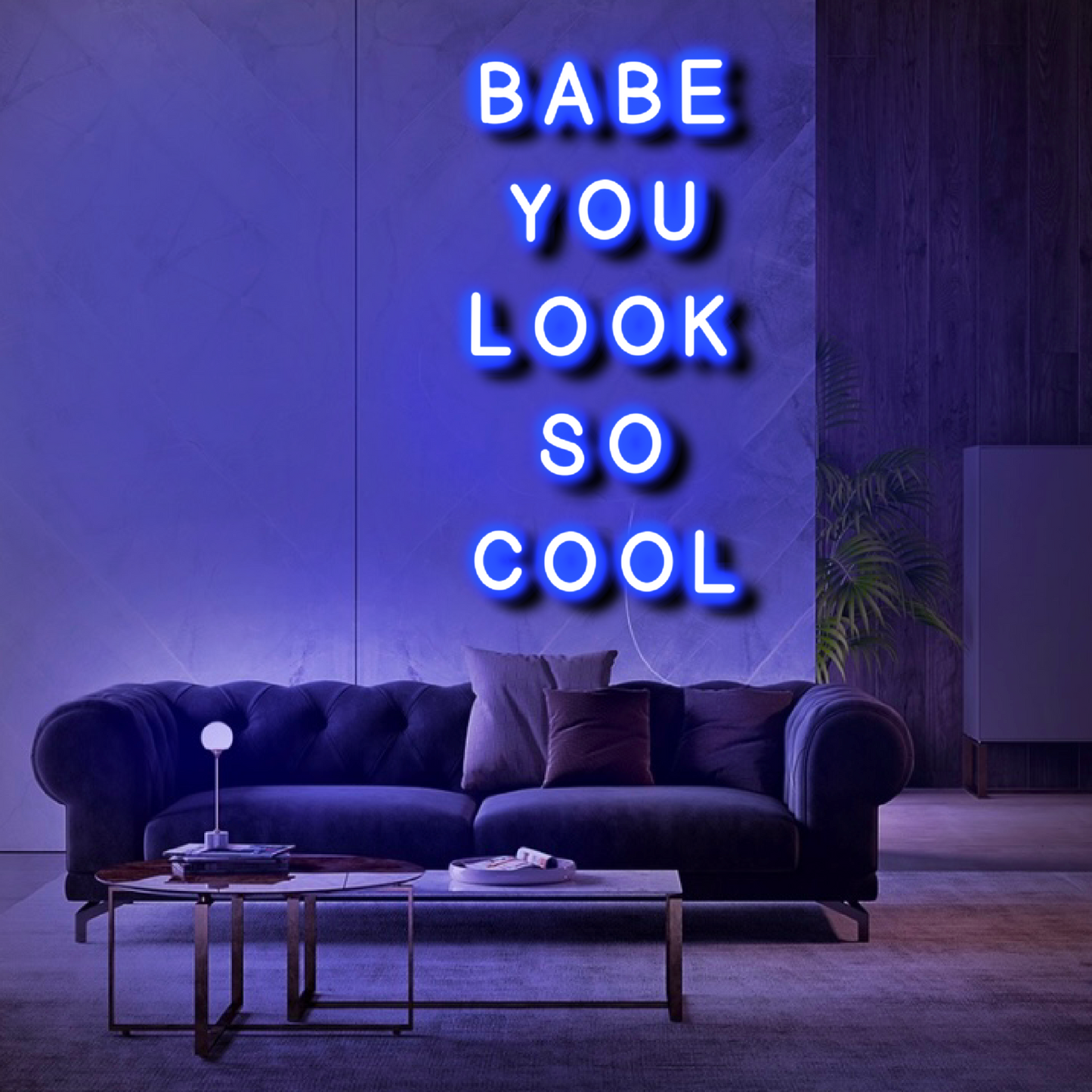 'Babe You Look So Cool' Neon Sign